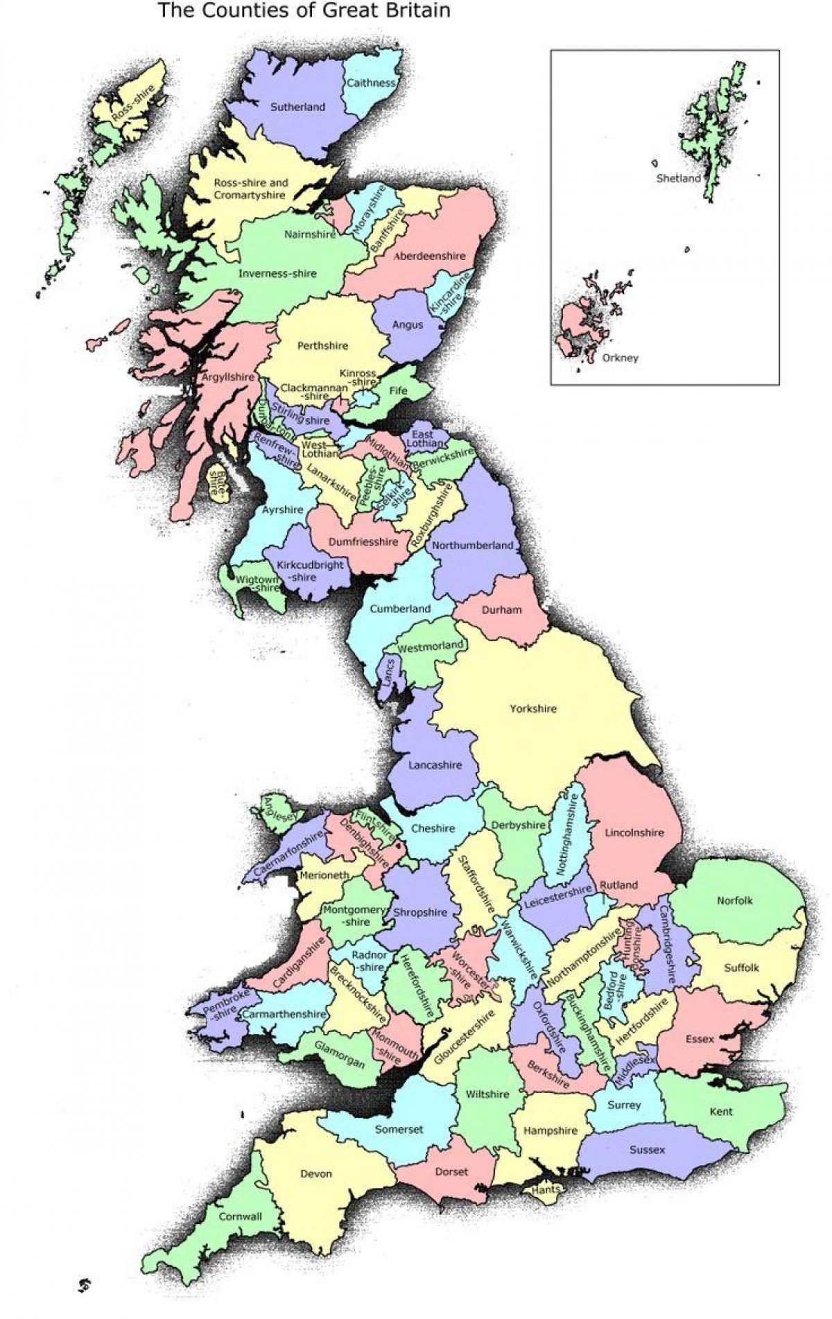каде е Велика Британија на мапата