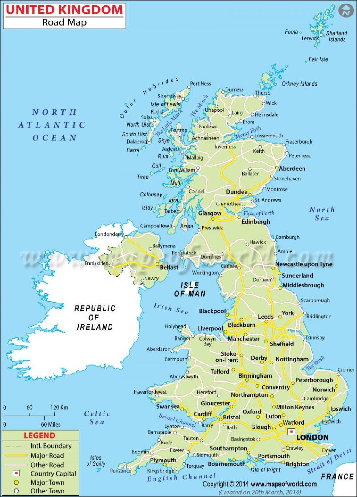 Обединетото Кралство мапа
